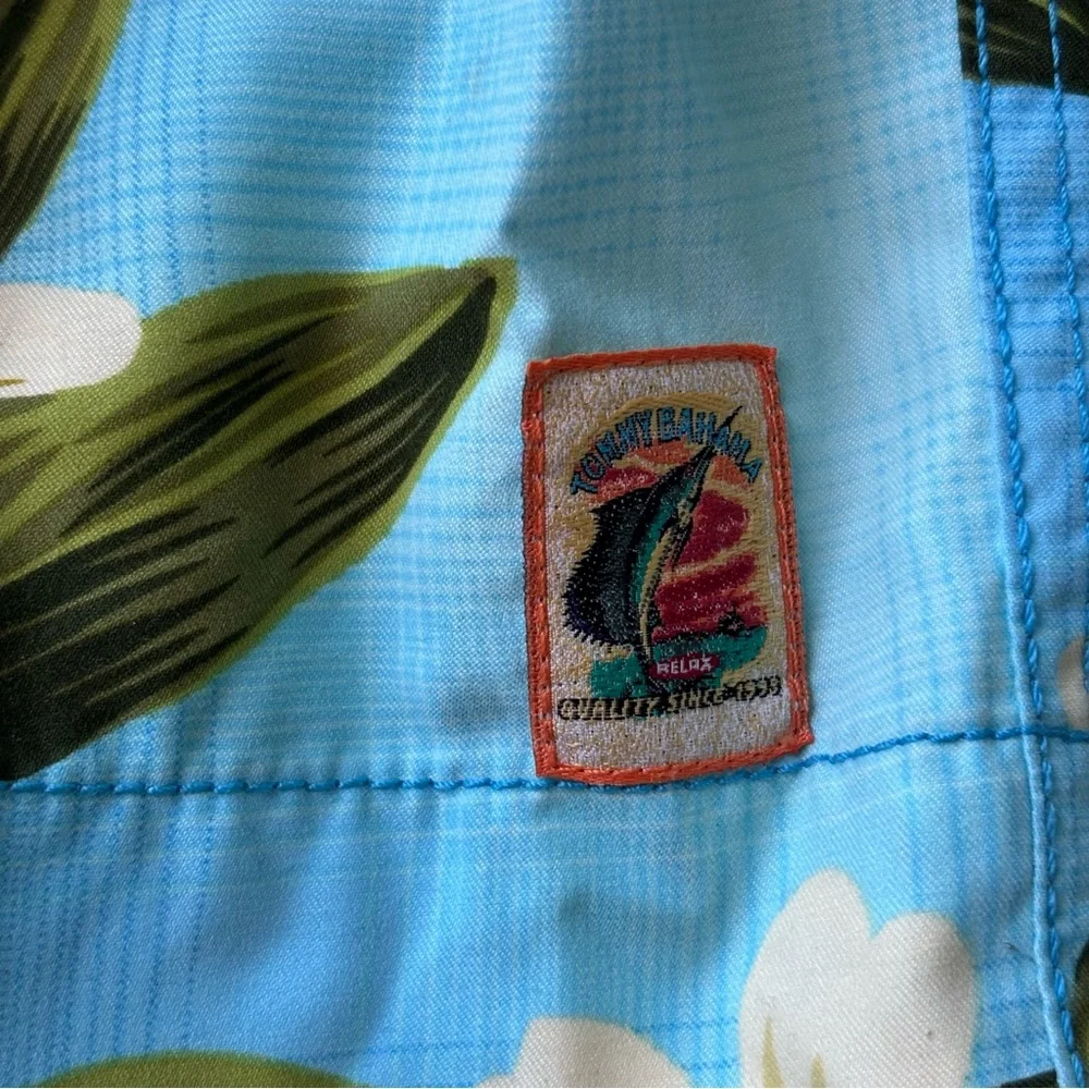 Tommy Bahama Blue Hawaiian Mesh Swimsuit Beach